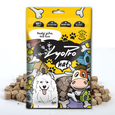 Lyopro DOG poch. mrazem sušené Hovězí játra 50g