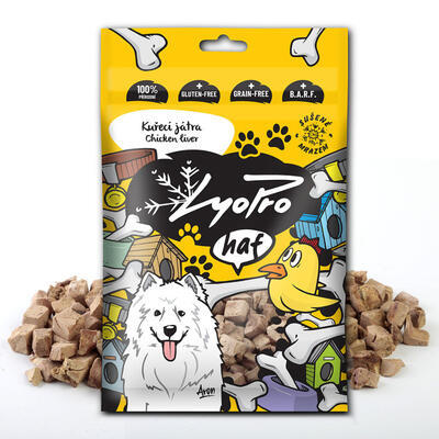 Lyopro DOG poch. mrazem sušené Kuřecí játra 50g